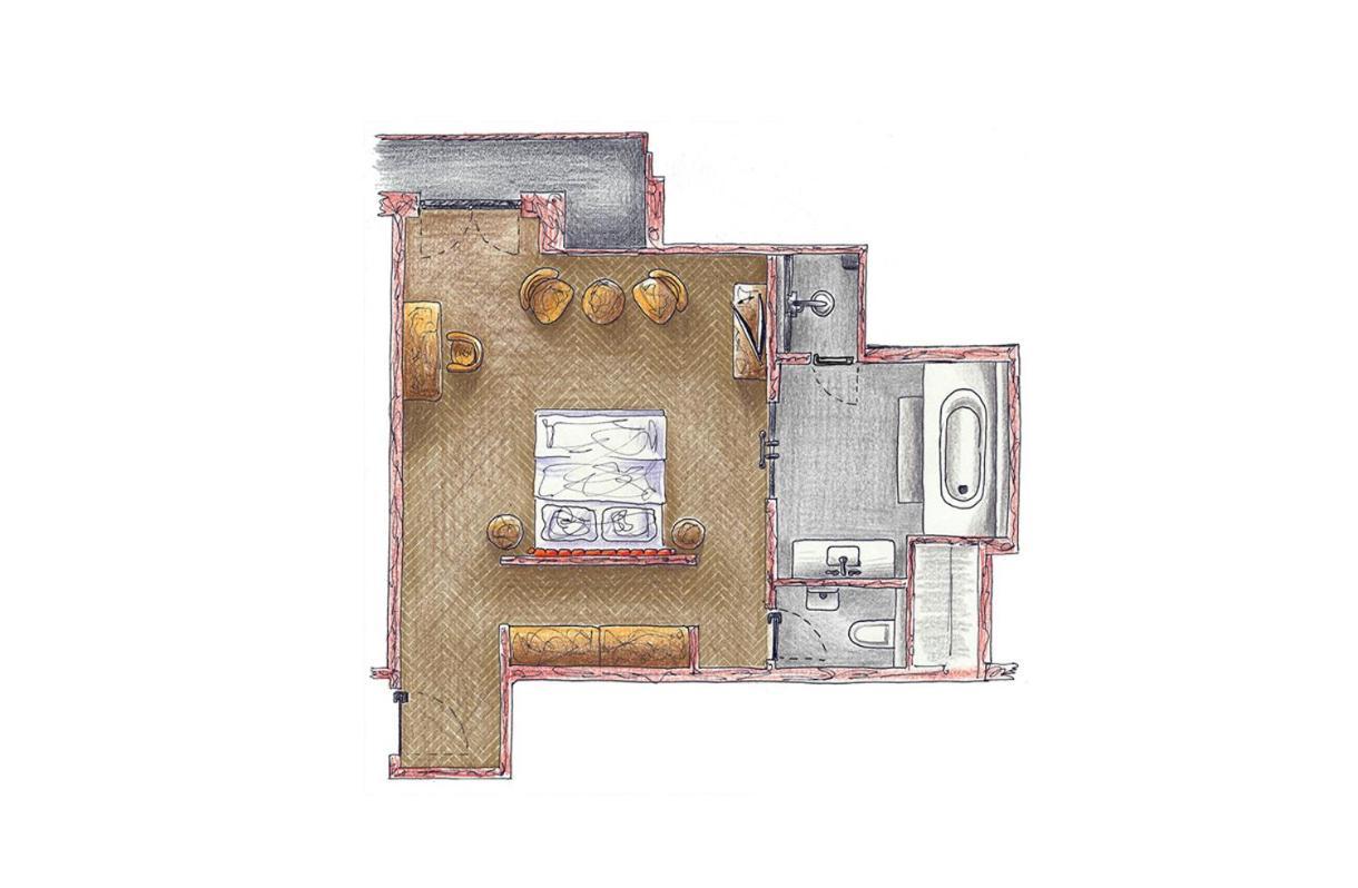 Das James เฟลนส์บวร์ก ภายนอก รูปภาพ Floorplan of a typical studio apartment